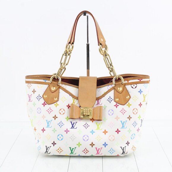Handbags - ＬＯＵＩＳ　ＶＵＩＴＴＯＮ Annie MM blanc multicolor Murakami
